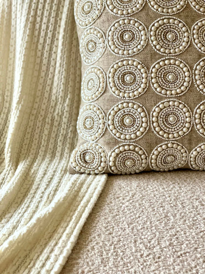 Pearl Cushion Cover - Beige