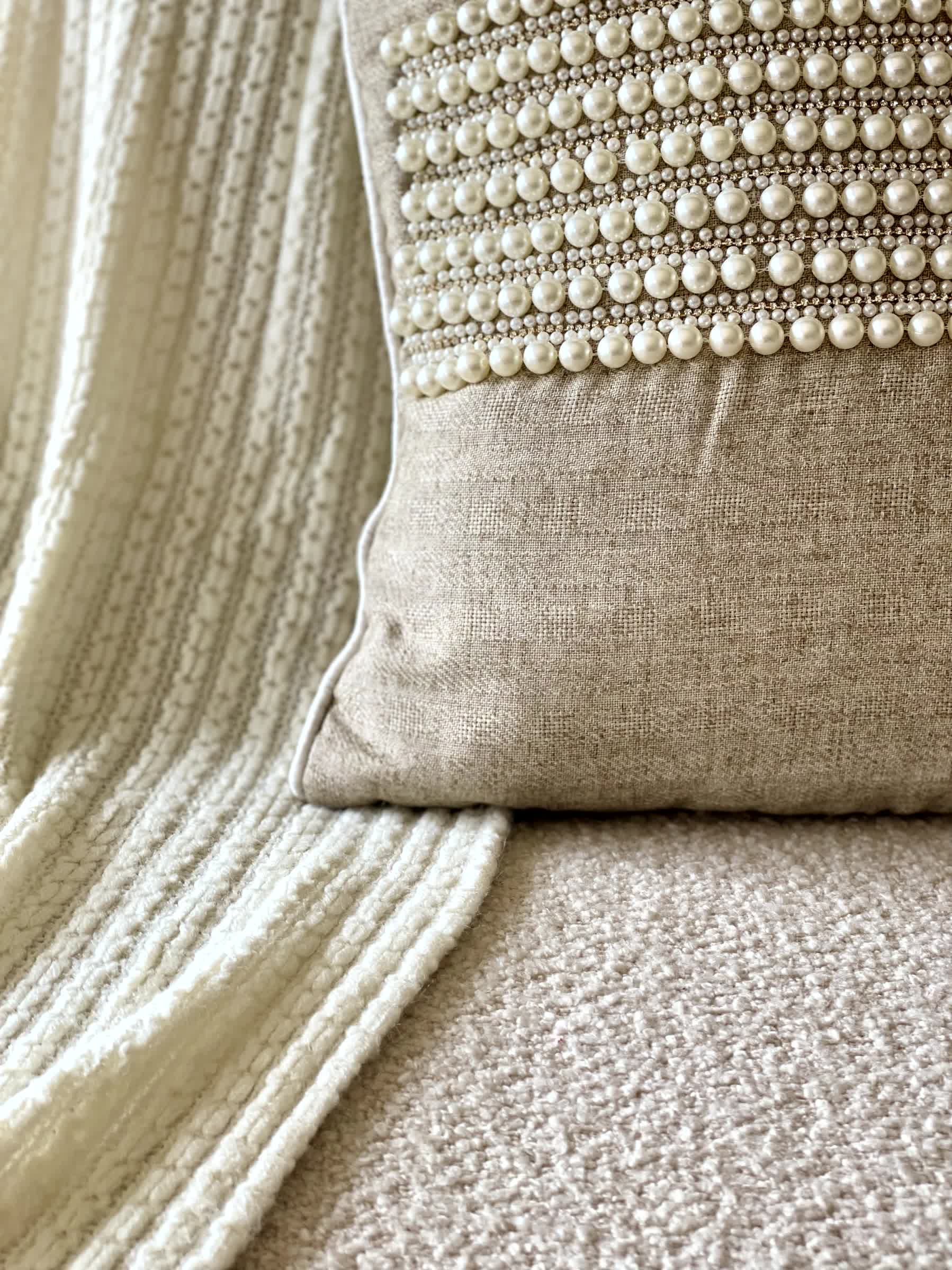 Oyster Cushion Cover - Beige