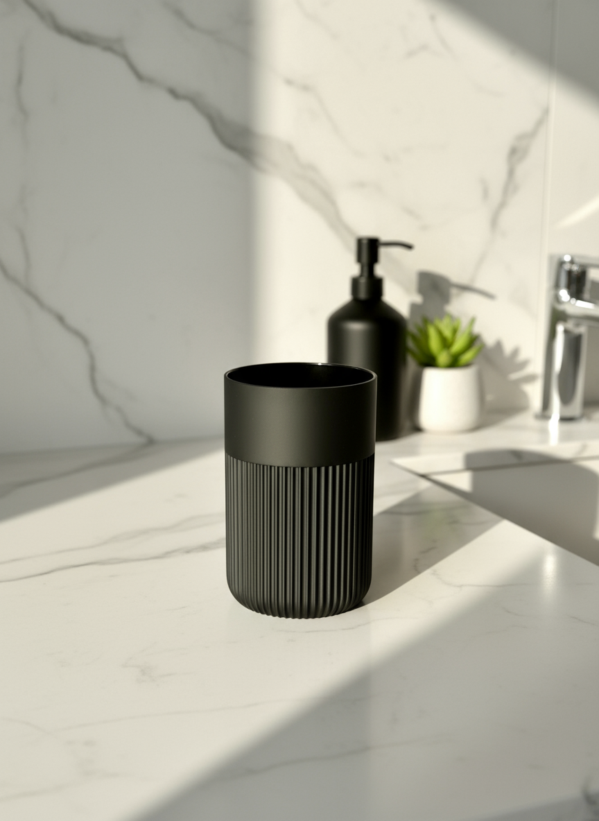 Chaton Bathroom Set- Black (Set of 3)