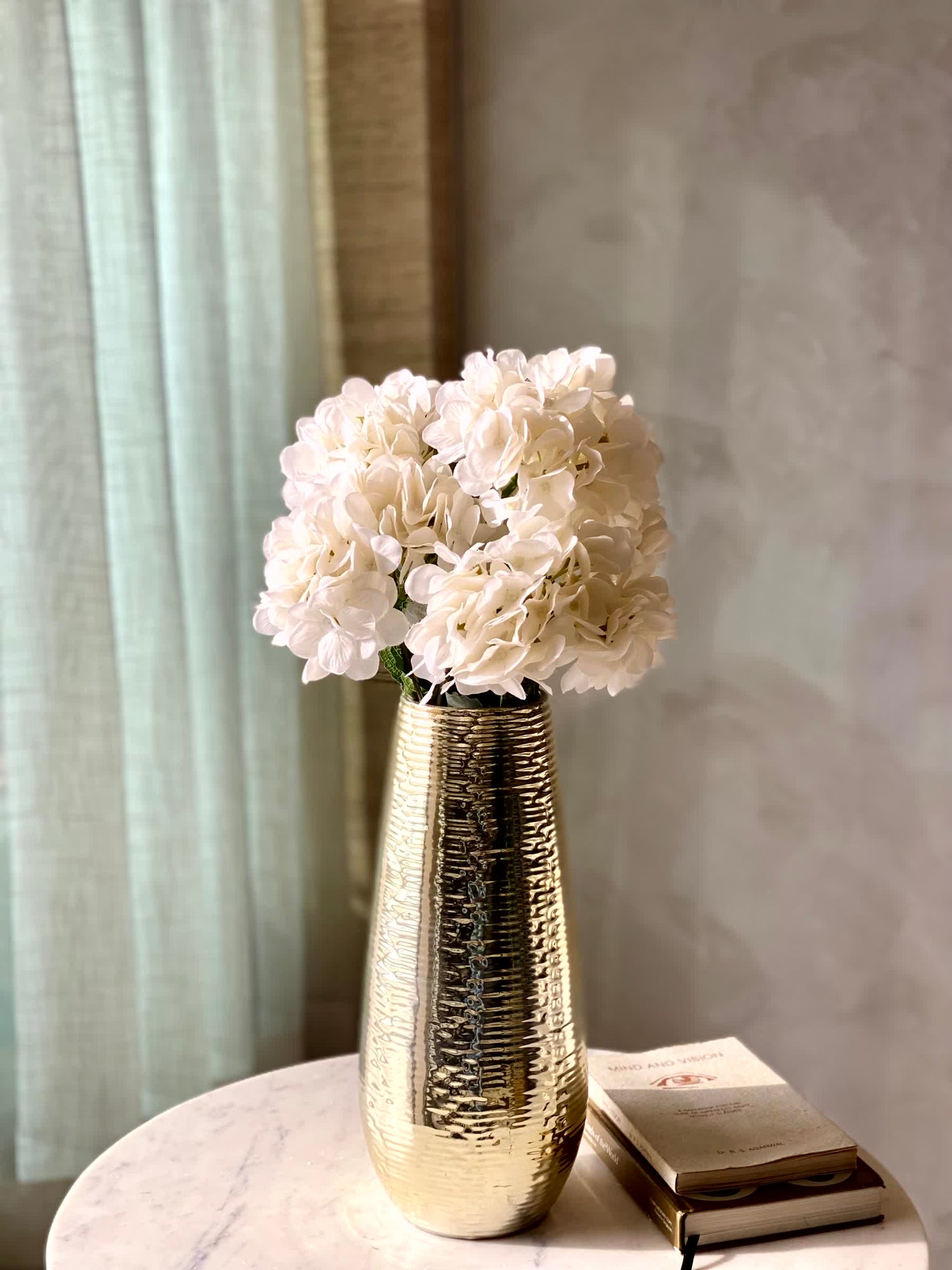 Artificial Geranium Flower Bunch - White