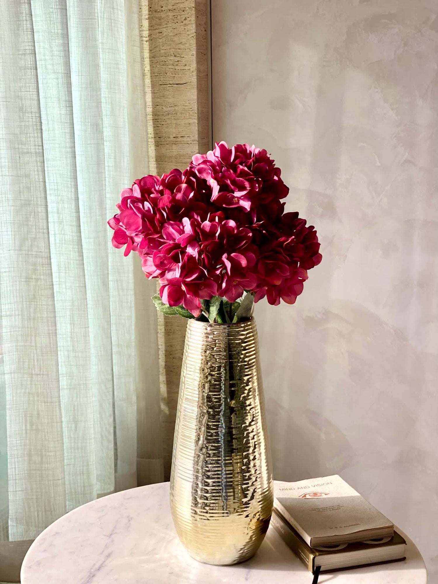 Artificial Geranium Flower Bunch - Red