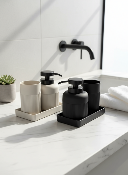 Chaton Bathroom Set- Beige (Set of 3)