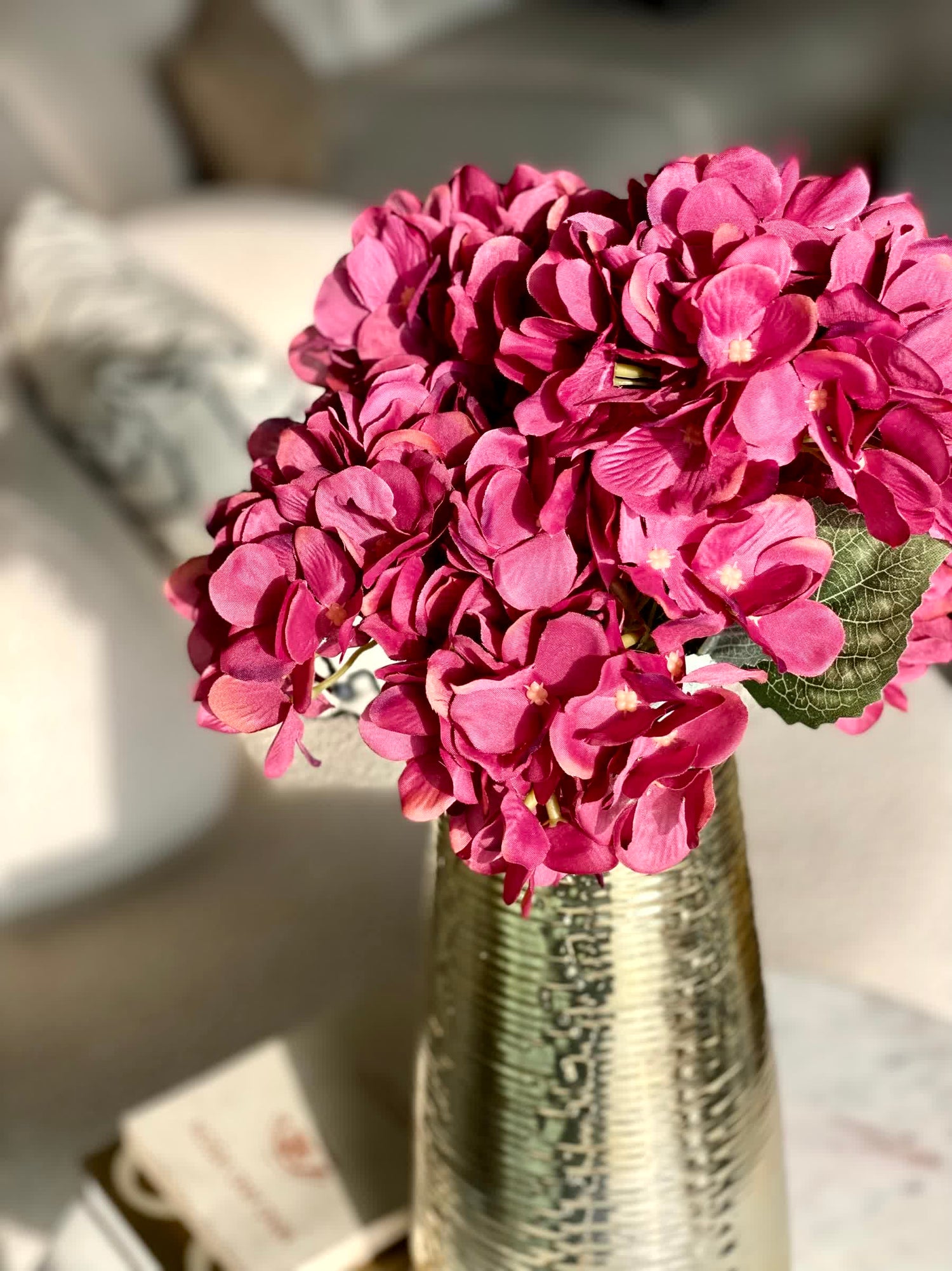 Artificial Geranium Flower Bunch - Red