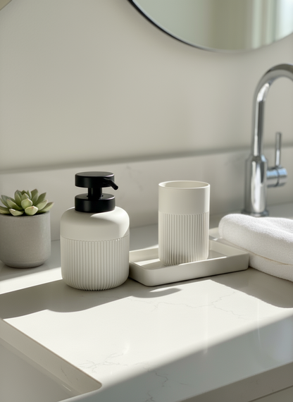 Chaton Bathroom Set- Beige (Set of 3)