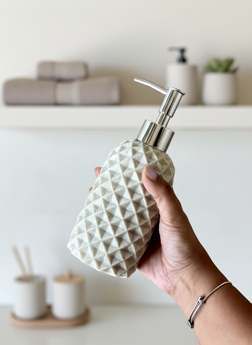 Diamond Weave Bath Set - Beige (Set of 2)