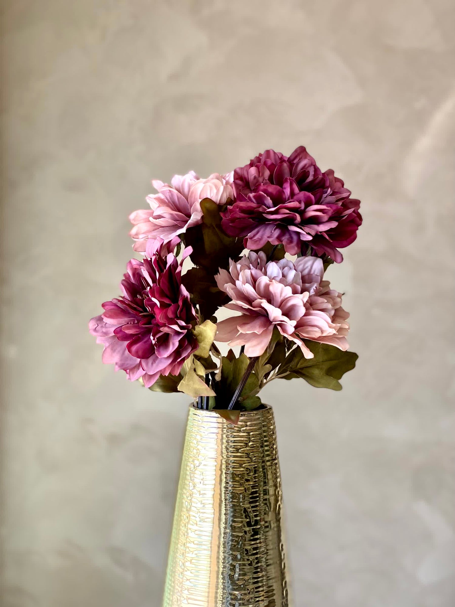 Artificial Zinnia Flower Stem - Set of 2
