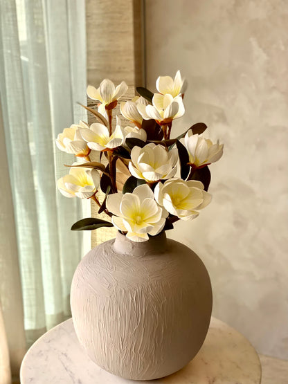 Artificial Yulan Magnolia Flower Stem - White (One Stem)