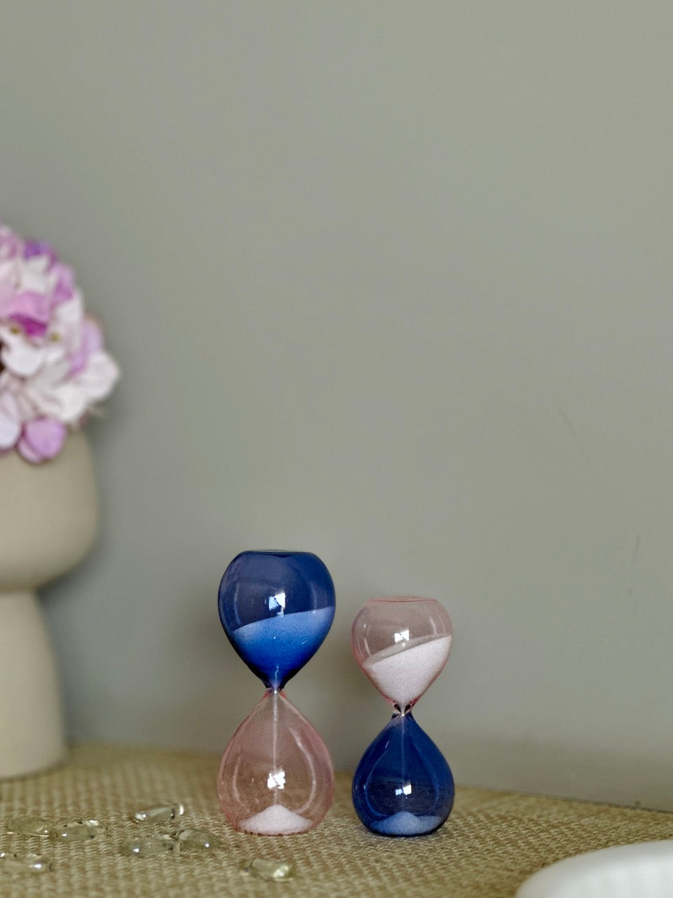 Pastel Harmony Hourglass Duo - Set Of 2