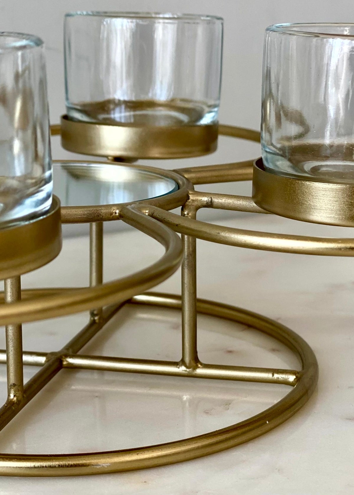 Inaya Bloom Gold Tea Light Holder