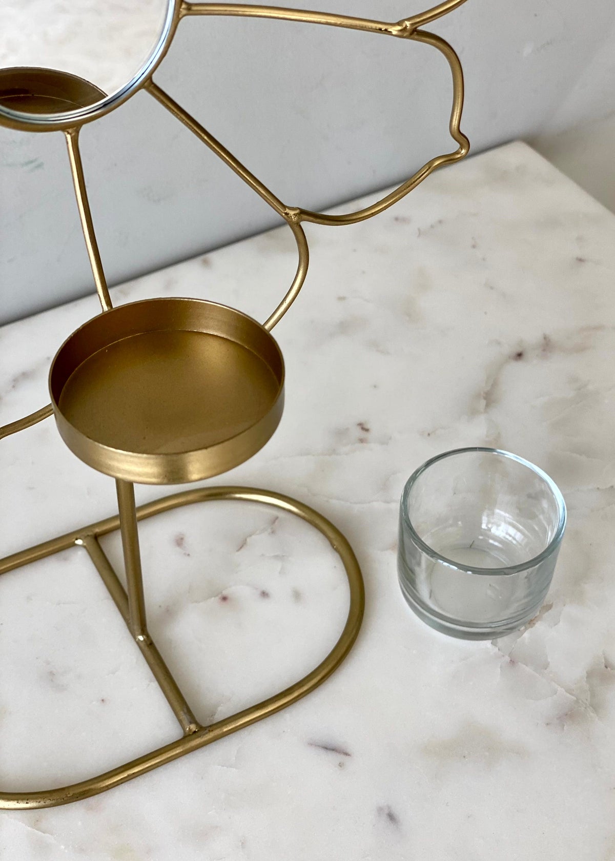 Inaya Ferris Bloom Gold Tea Light Holder
