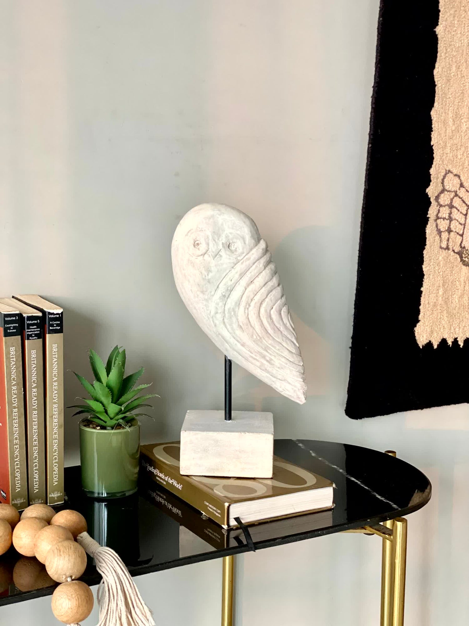 Handcrafted Owl Sculpture