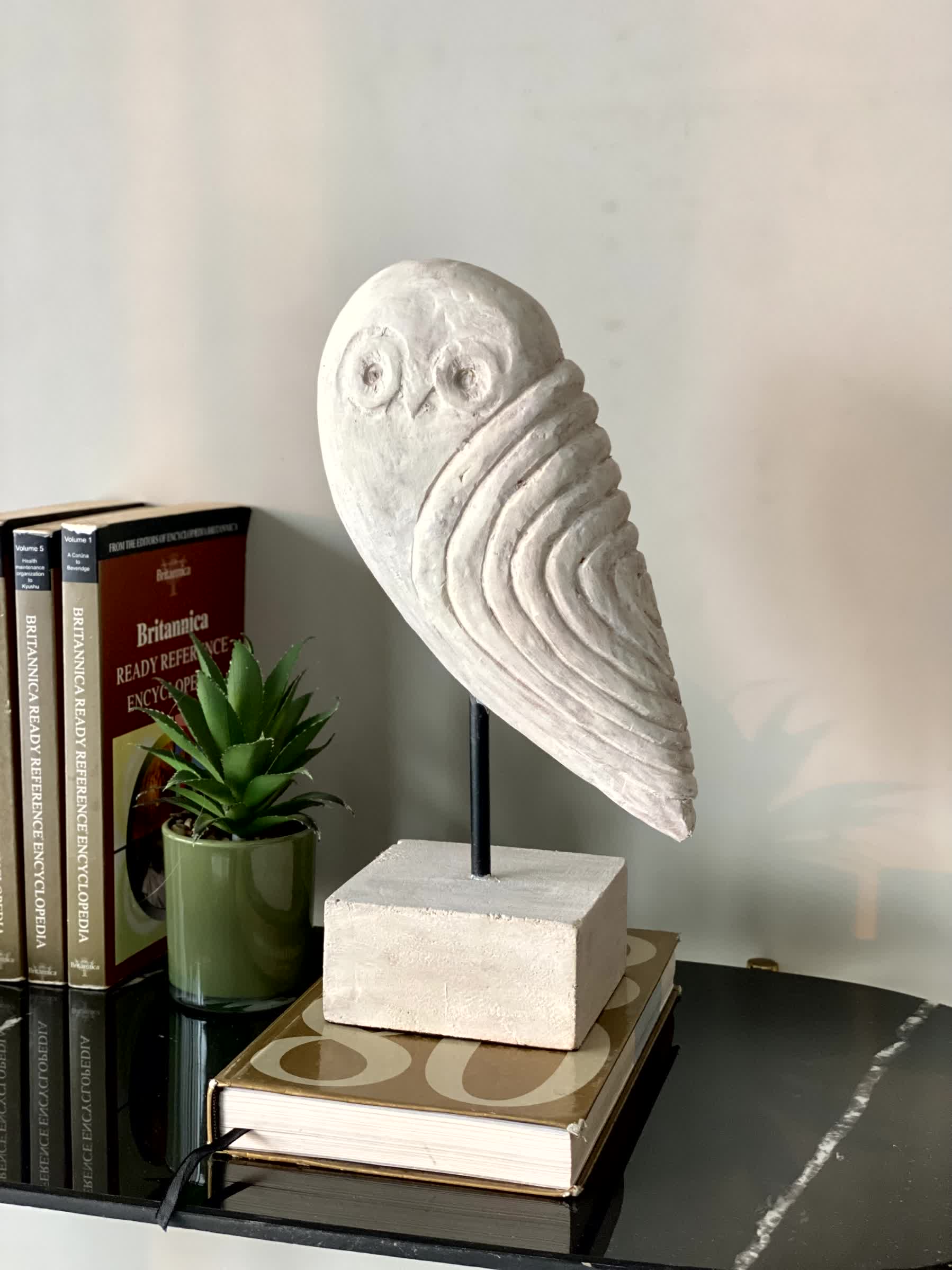 Handcrafted Owl Sculpture