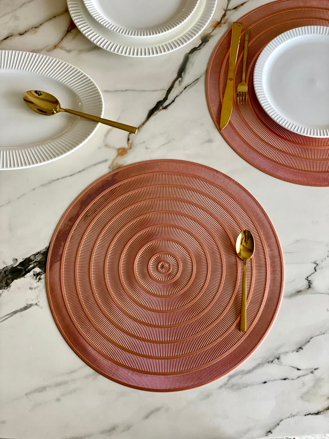 Swirling Table Mats - Copper (Set of 6)