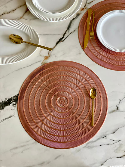 Swirling Table Mats - Copper (Set of 6)
