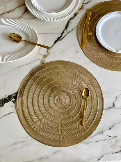 Swirling Table Mats - Gold (Set of 6)