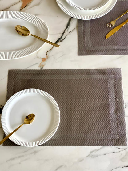 Classic Table Mats - Dark Grey (Set of 6)