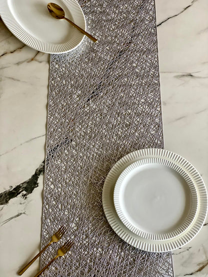 Metallic Table Runner (Silver)