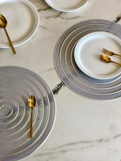 Swirling Table Mats - Silver (Set of 6)