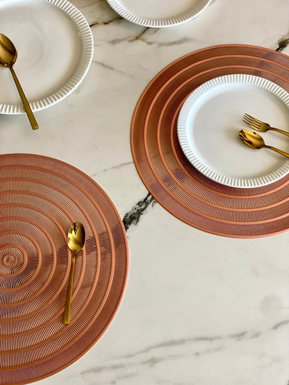 Swirling Table Mats - Copper (Set of 6)