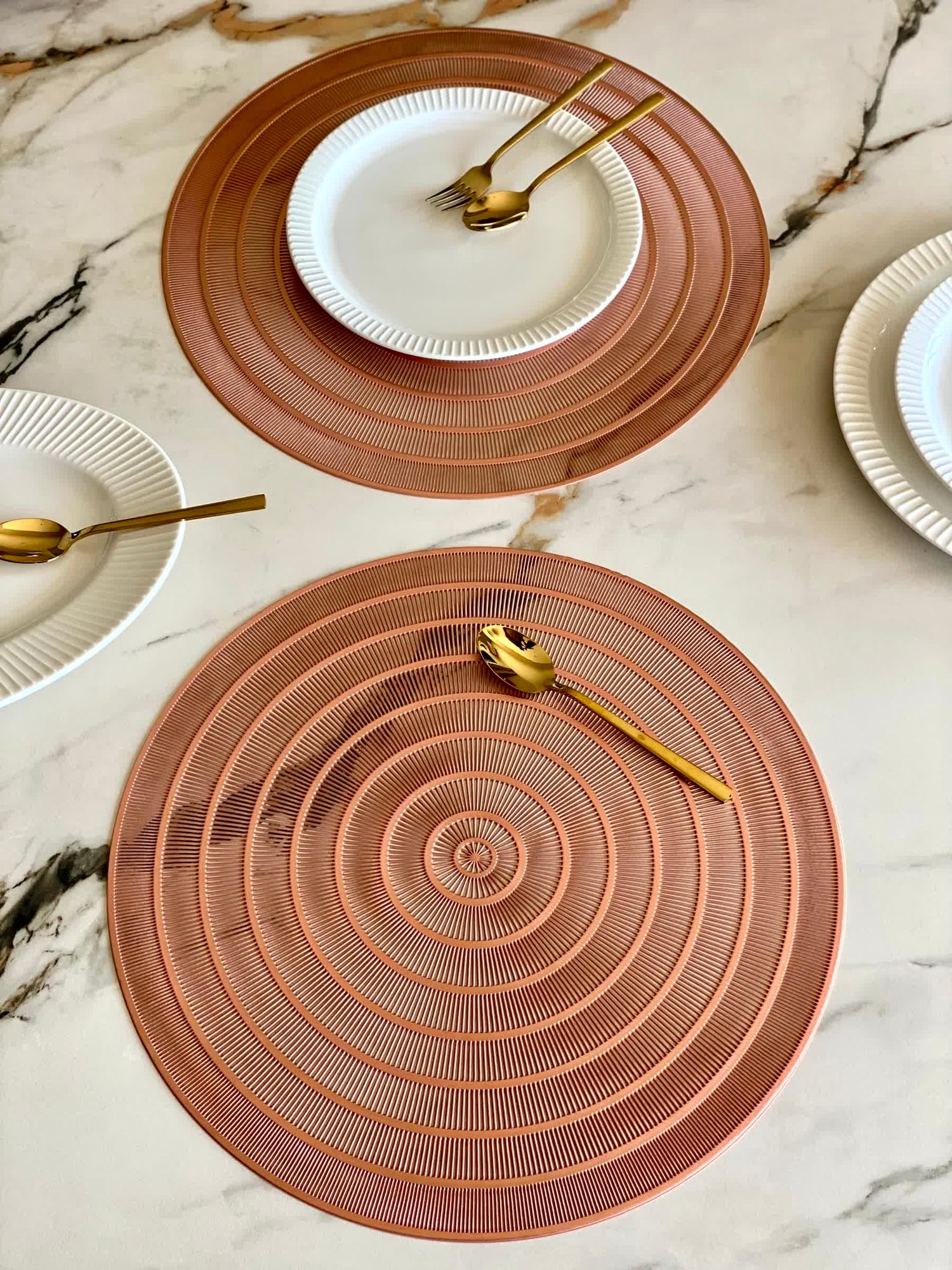 Swirling Table Mats - Copper (Set of 6)