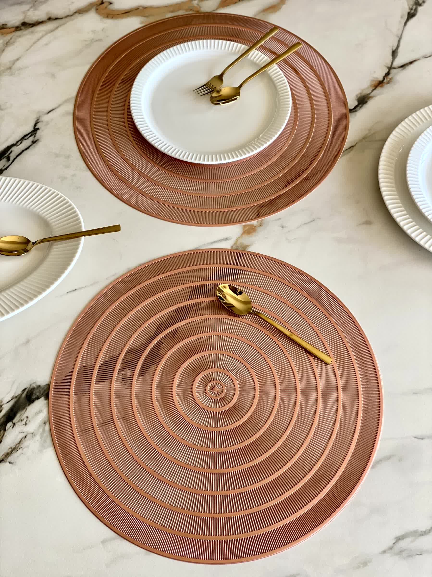 Swirling Table Mats - Copper (Set of 6)