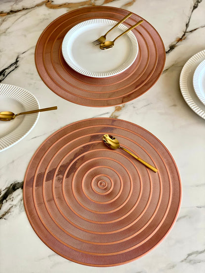 Swirling Table Mats - Copper (Set of 6)