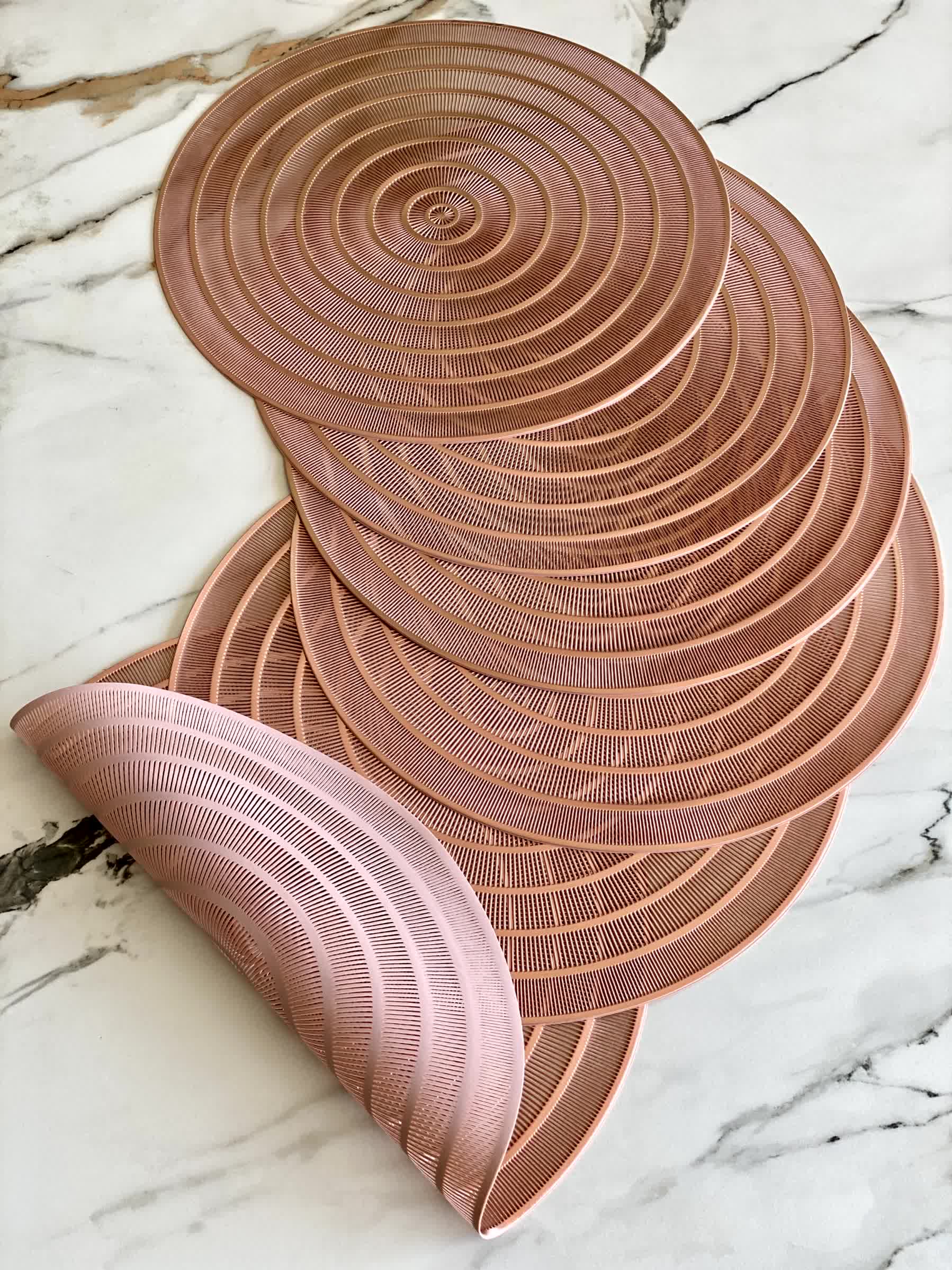 Swirling Table Mats - Copper (Set of 6)