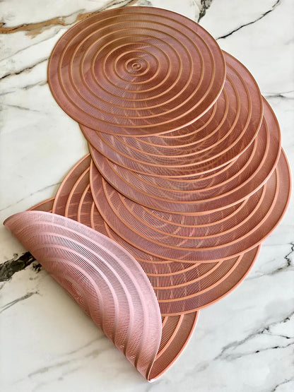 Swirling Table Mats - Copper (Set of 6)