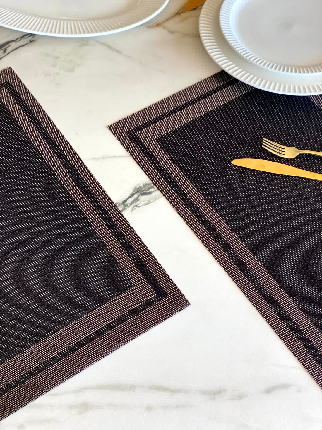 Classic Table Mats - Black (Set of 6)