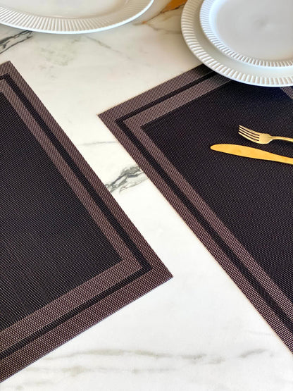 Classic Table Mats - Black (Set of 6)