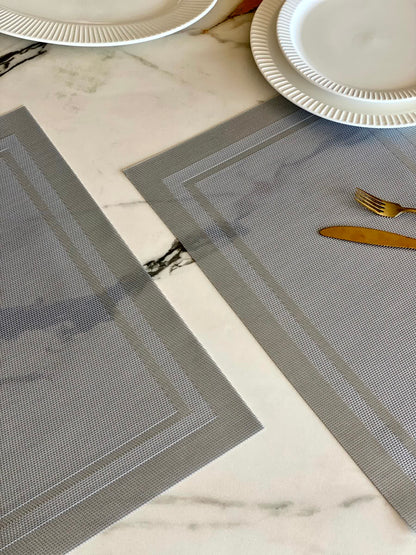 Classic Table Mats - Light Grey (Set of 6)
