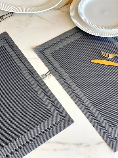 Classic Table Mats - Grey (Set of 6)