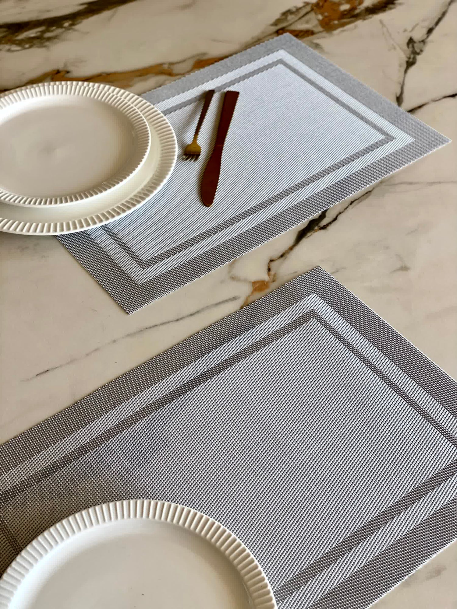 Classic Table Mats - Light Grey (Set of 6)