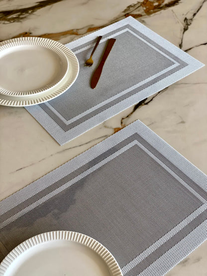 Classic Table Mats - Light Grey (Set of 6)
