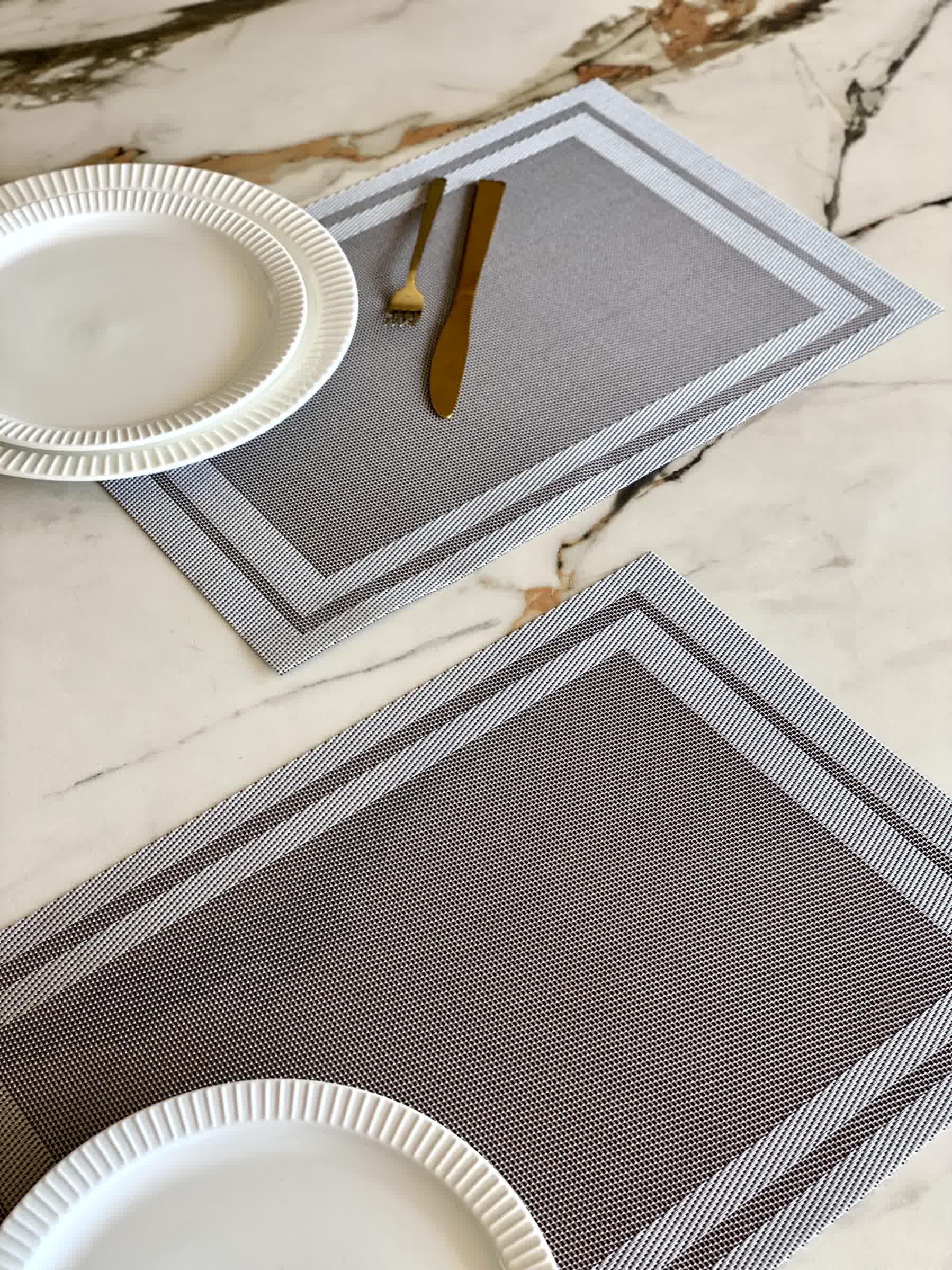 Classic Table Mats - Dark Grey (Set of 6)