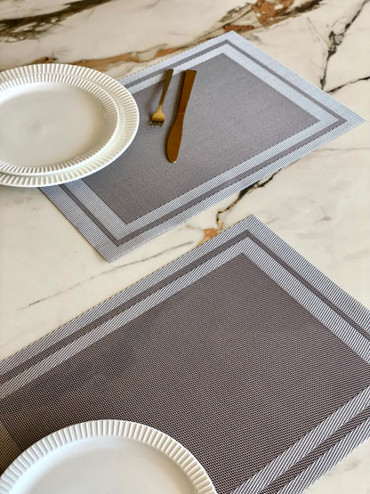 Classic Table Mats - Dark Grey (Set of 6)