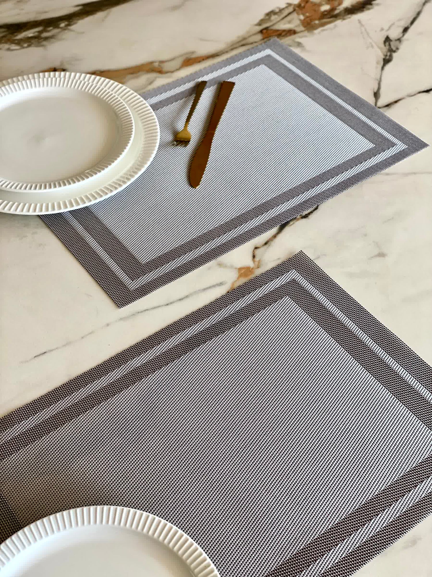 Classic Table Mats - Dark Grey (Set of 6)
