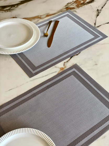 Classic Table Mats - Dark Grey (Set of 6)