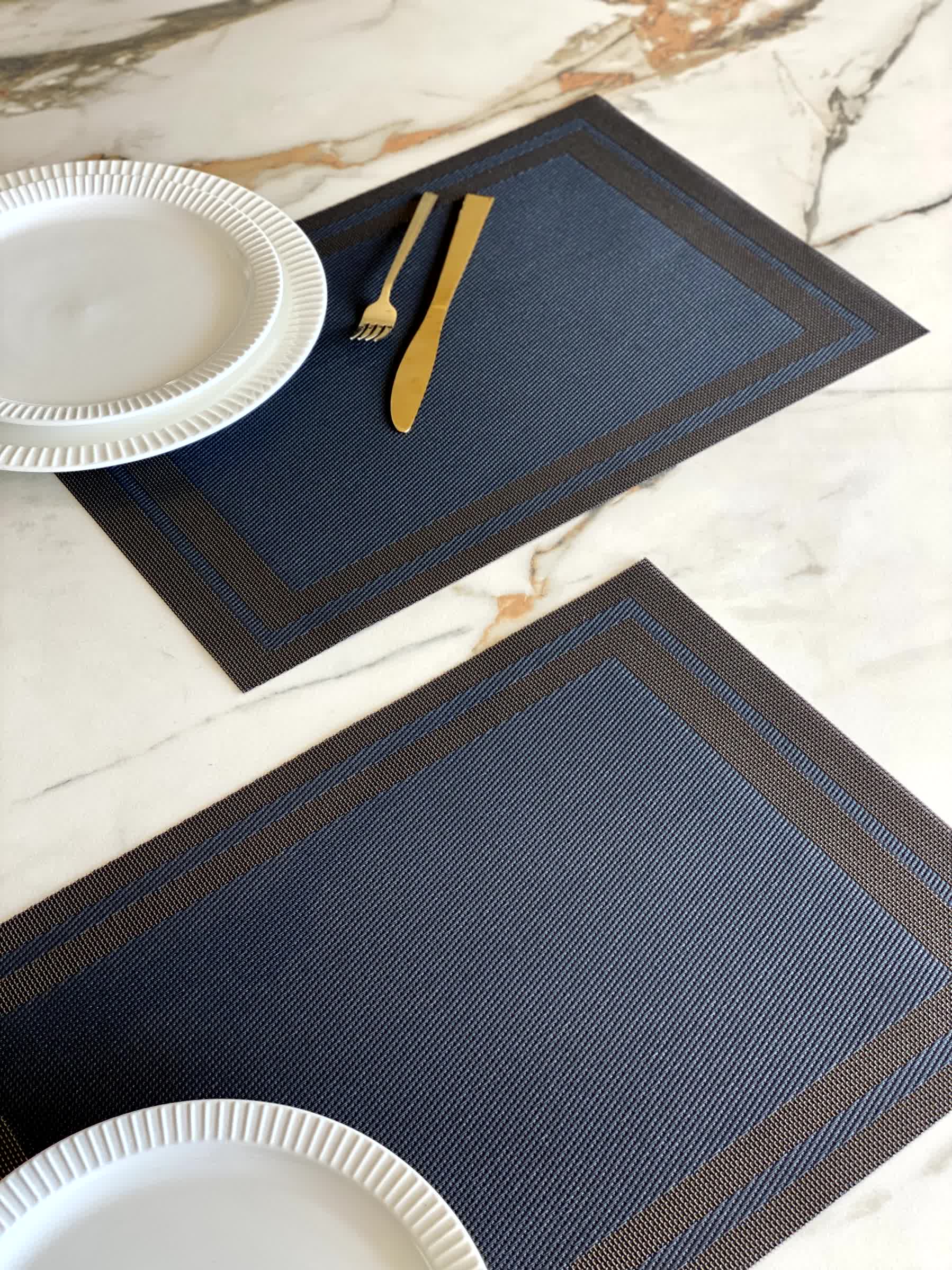 Classic Table Mats - Black (Set of 6)