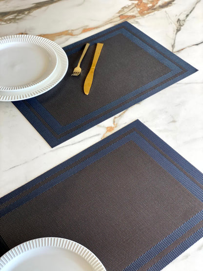 Classic Table Mats - Black (Set of 6)