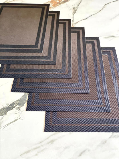 Classic Table Mats - Black (Set of 6)