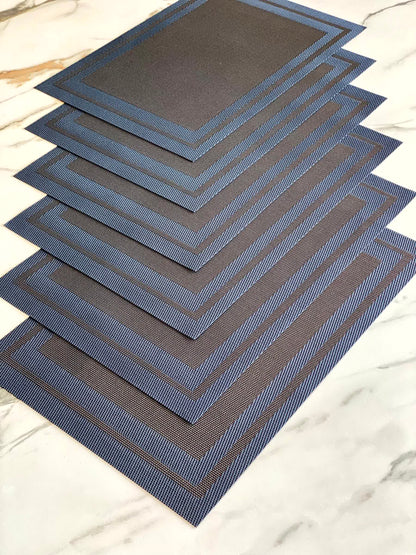 Classic Table Mats - Black (Set of 6)