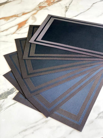 Classic Table Mats - Black (Set of 6)