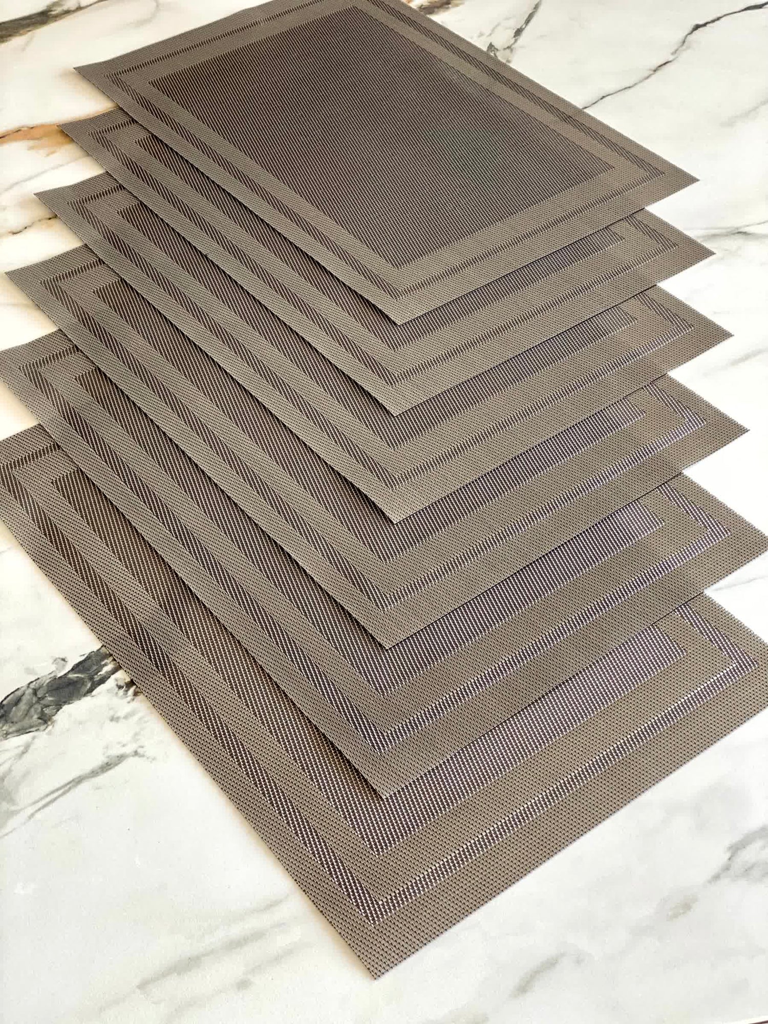 Classic Table Mats - Dark Grey (Set of 6)