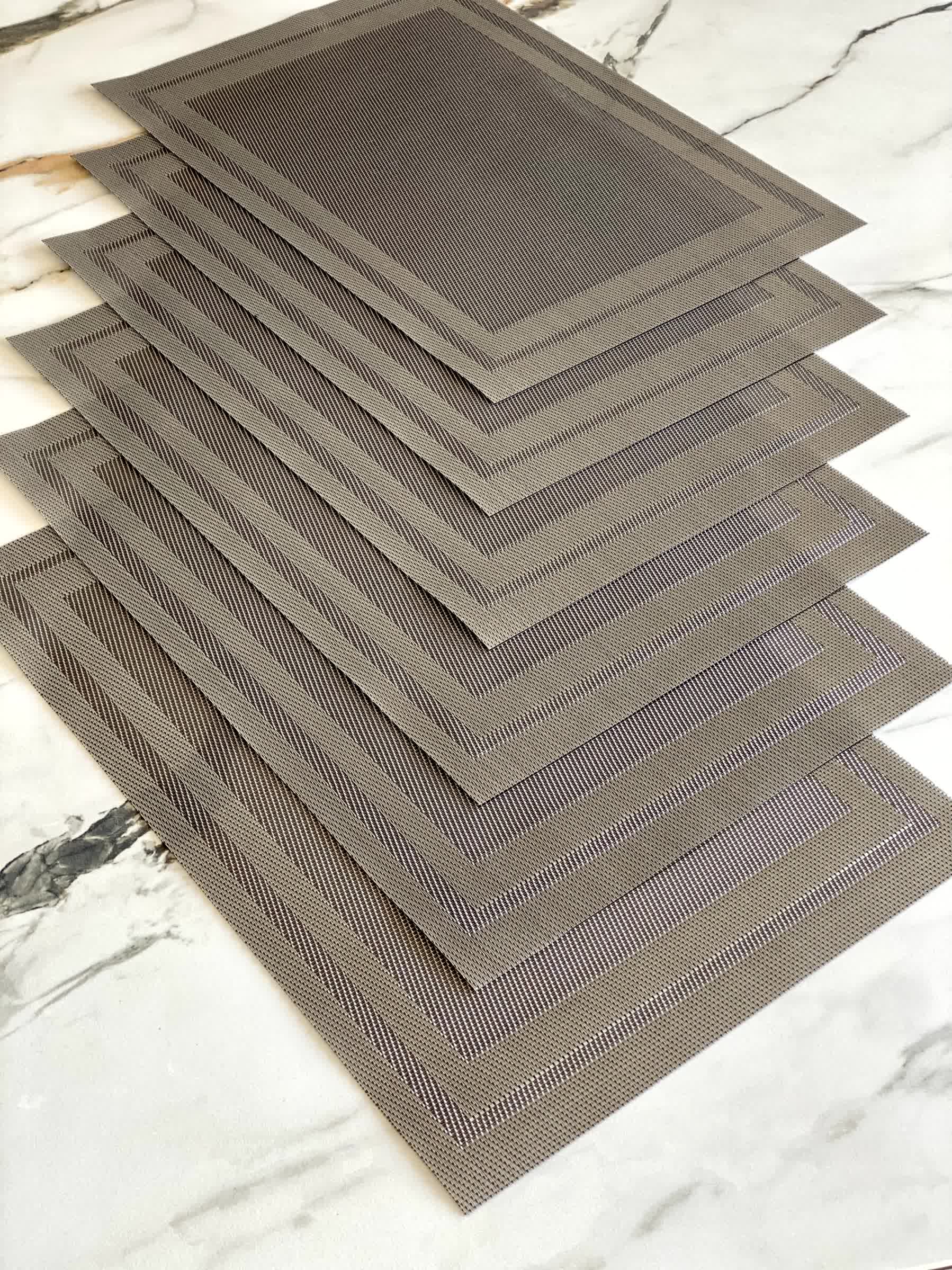 Classic Table Mats - Dark Grey (Set of 6)