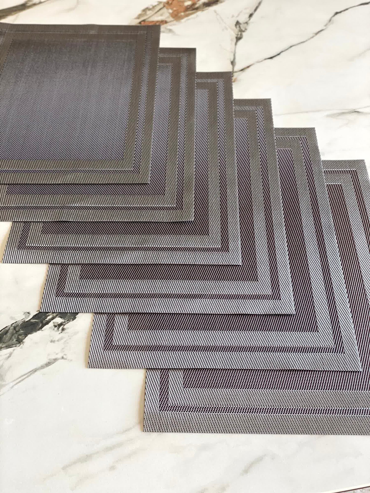 Classic Table Mats - Dark Grey (Set of 6)