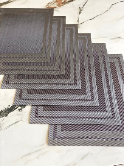 Classic Table Mats - Dark Grey (Set of 6)