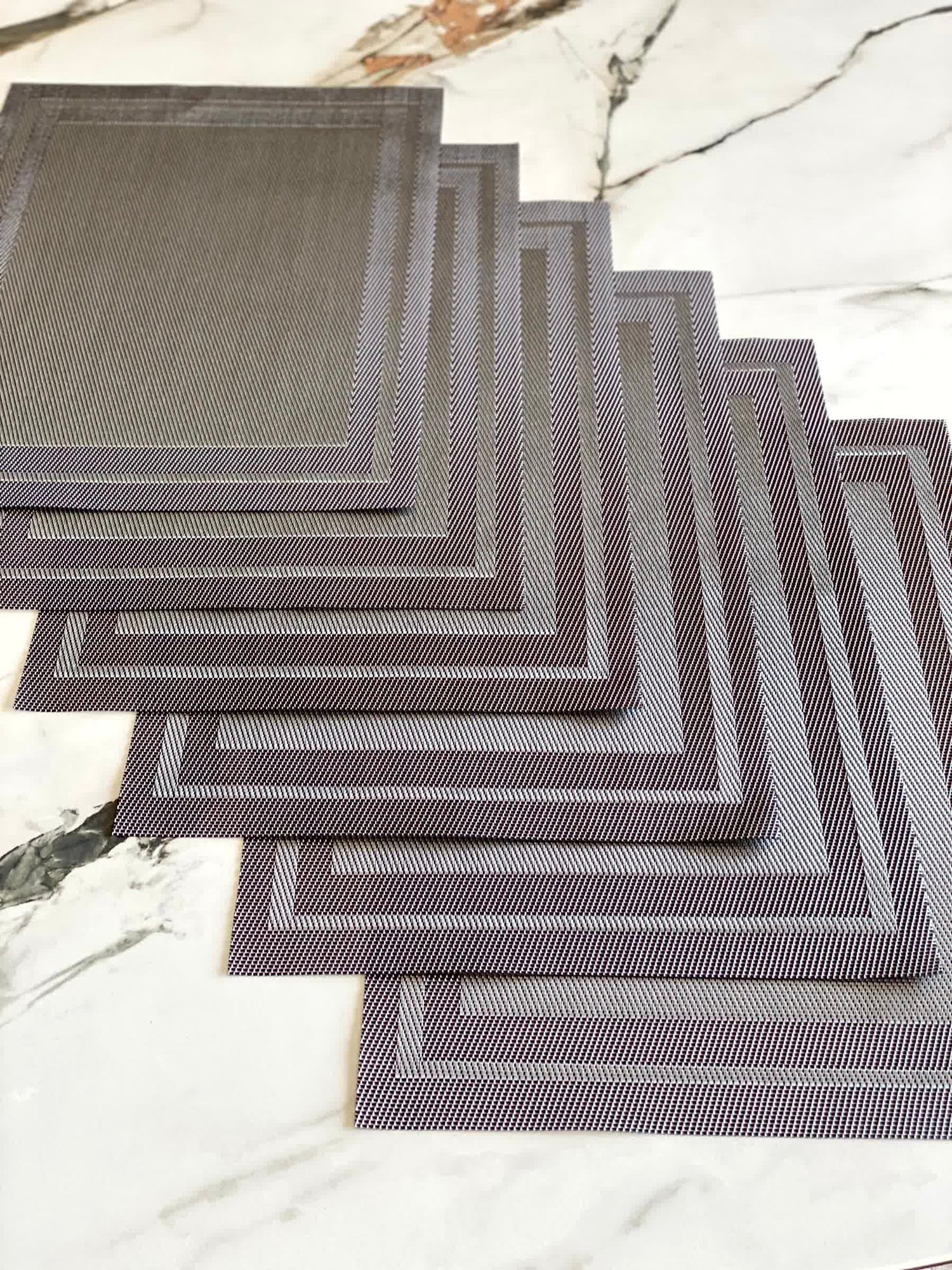 Classic Table Mats - Dark Grey (Set of 6)