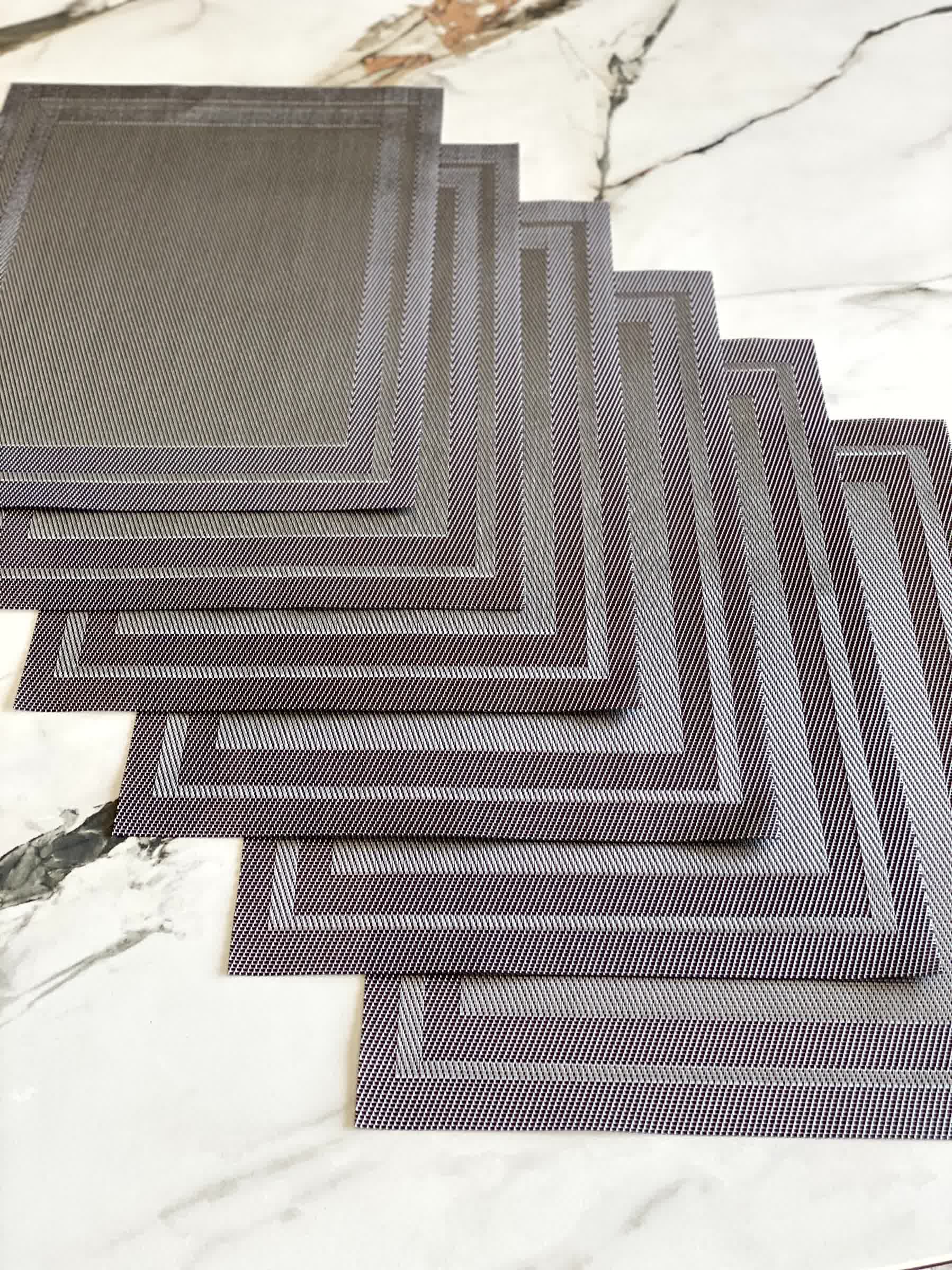 Classic Table Mats - Dark Grey (Set of 6)