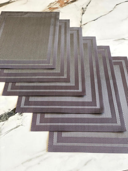 Classic Table Mats - Dark Grey (Set of 6)